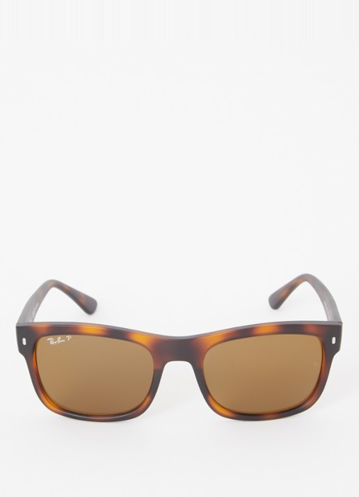 Ray-Ban Wayfarer zonnebril gepolariseerd RB4428 - detail bruin
