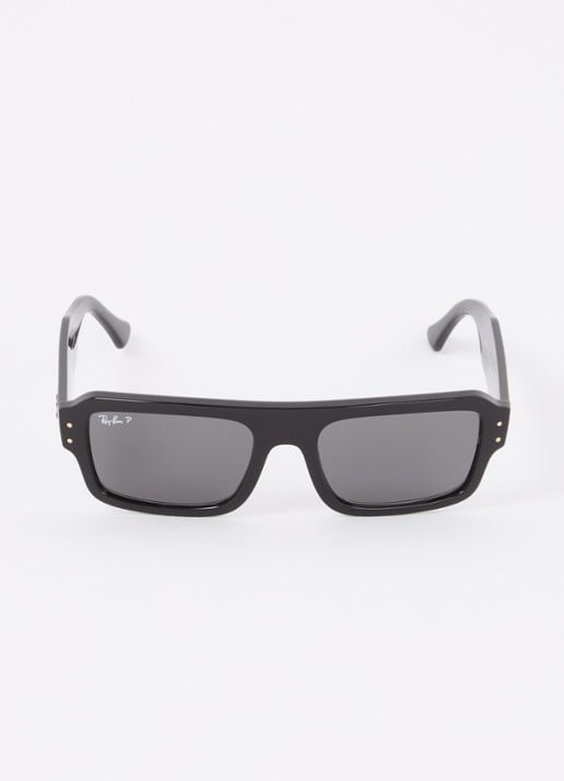 Ray-Ban Wayfarer zonnebril gepolariseerd RB4454  - detail zwart