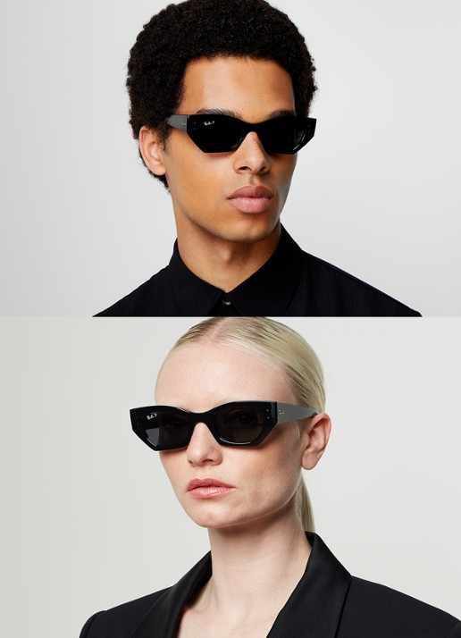 Ray-Ban Zena zonnebril gepolariseerd RB4430 - voorkant 2 zwart