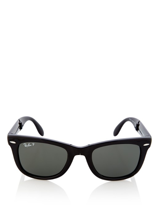 Ray-Ban Zonnebril Wayfarer Folding gepolariseerd en opvouwbaar RB4105 - voorkant 2 zwart