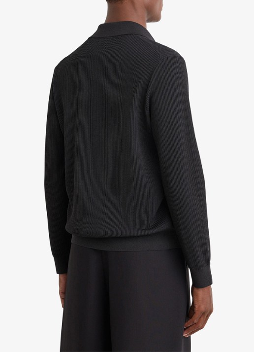 Reiss Admiral regular fit polo met ribstructuur - achterkant donkergroen