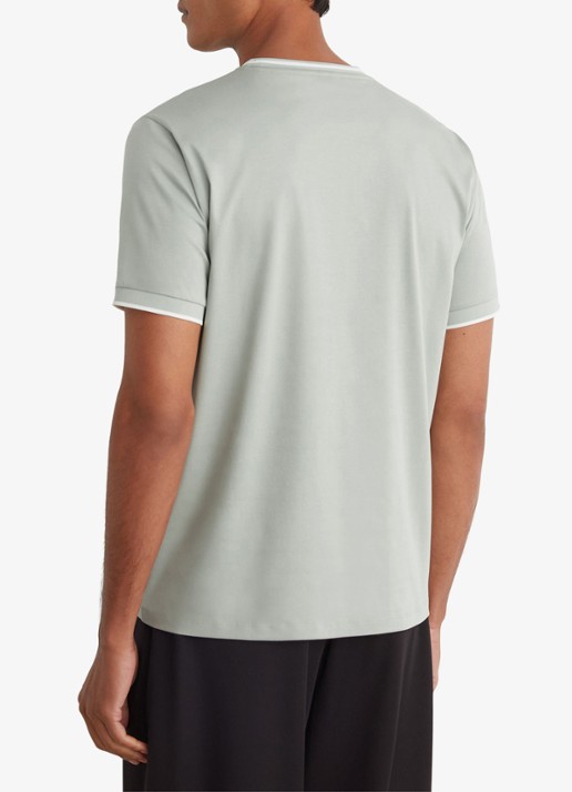Reiss Ainsley T-shirt met gestreept detail - achterkant 4 lindegroen