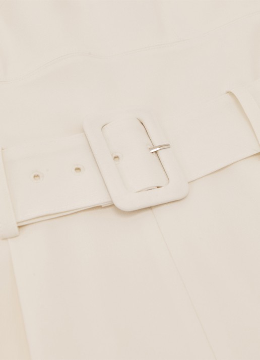 Reiss Alba wide fit jumpsuit met mesh en ceintuur - detail 6 wit