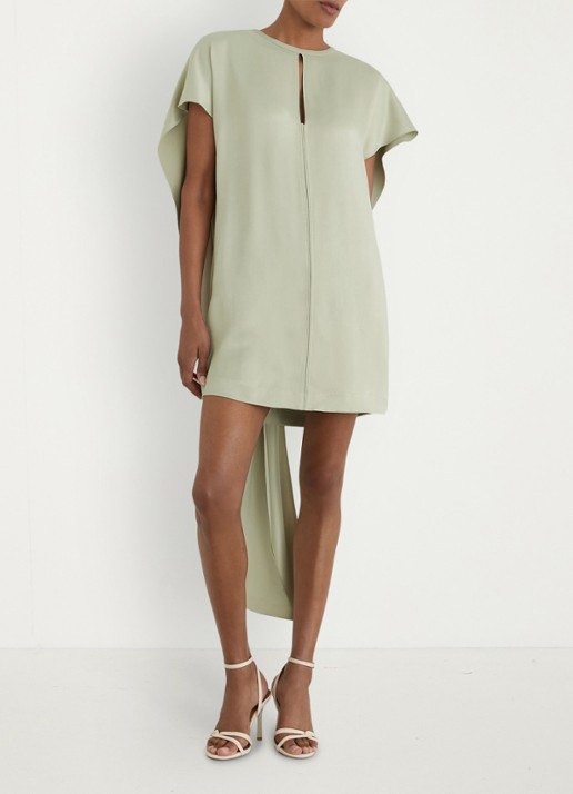 Reiss Alice mini jurk met gedrapeerd detail - voorkant 7 zilver