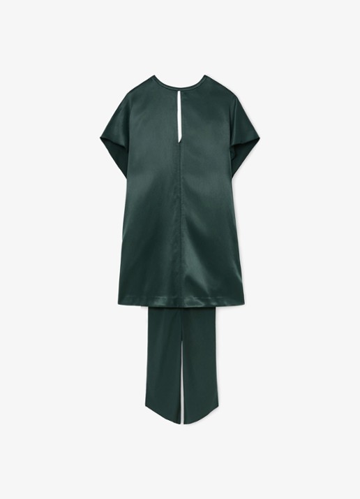 Reiss Alice mini jurk met gedrapeerd detail - voorkant turquoise