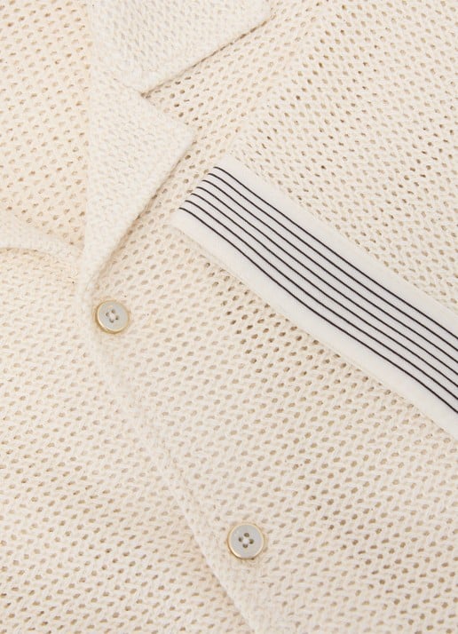 Reiss Aliso overhemd van crochet - detail 7 creme