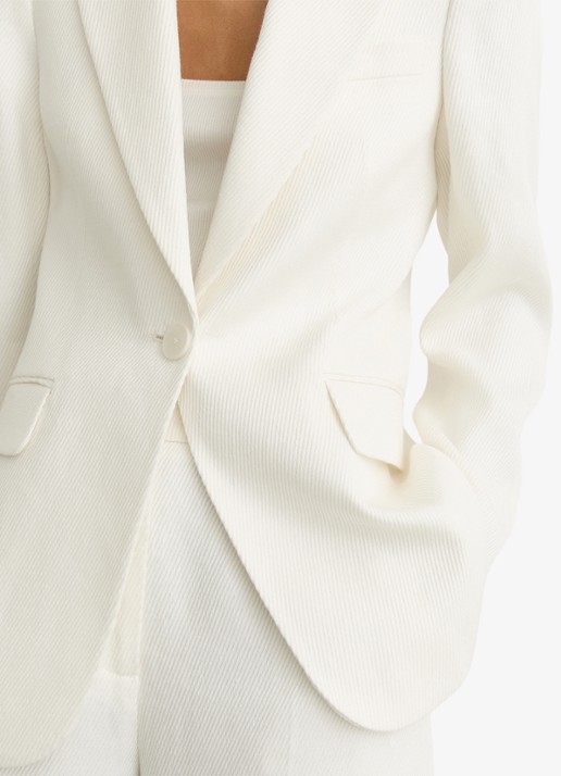 Reiss Alyx blazer in linnenblend met klepzakken - detail 3 wit