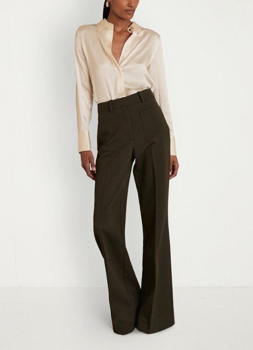 Reiss Ameira blouse van zijde - voorkant 7 beige