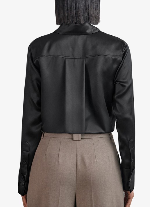 Reiss Ameira blouse van zijde - achterkant 3 zwart