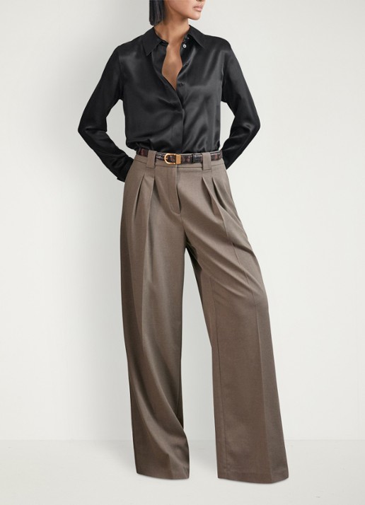 Reiss Ameira blouse van zijde - voorkant 5 zwart
