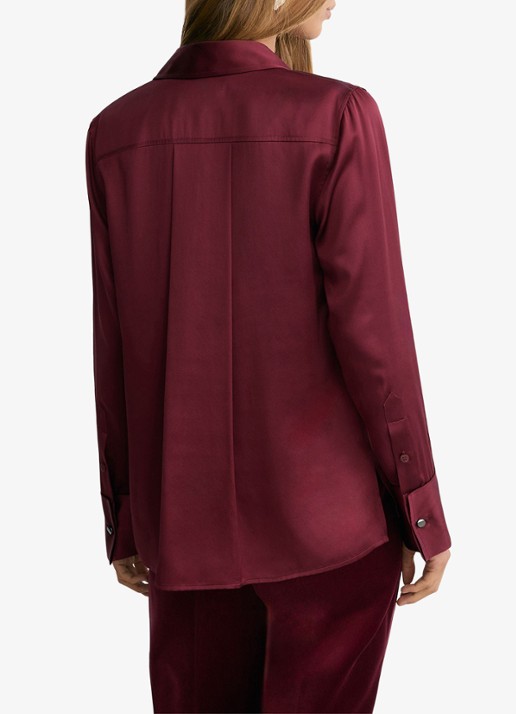 Reiss Ameira blouse van zijde - achterkant 3 rood