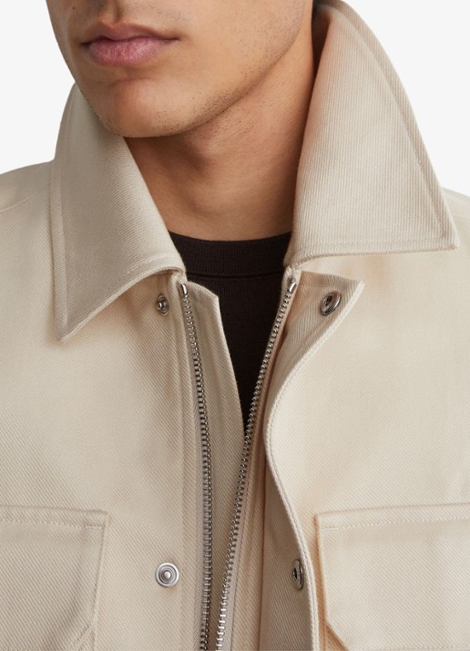 Reiss Americas bomberjack met klepzakken  - detail 4 stone / beige