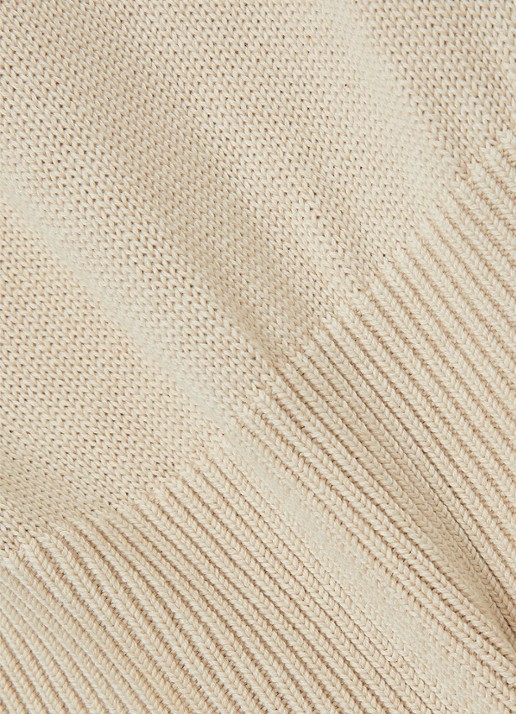 Reiss Anita fijngebreid T-shirt in wolblend - detail 2 creme