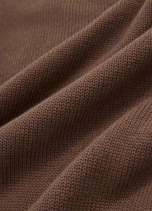 Reiss Anita fijngebreid T-shirt in wolblend - detail 3 bruin