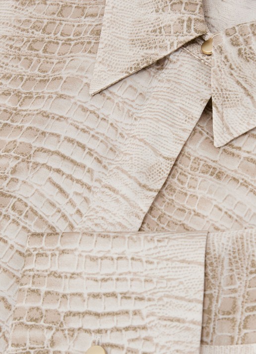 Reiss Annie tuniek met slangenprint - detail 4 neutral / beige