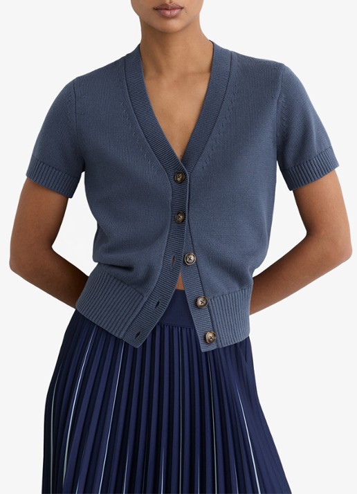 Reiss Anya fijngebreid vest in wolblend