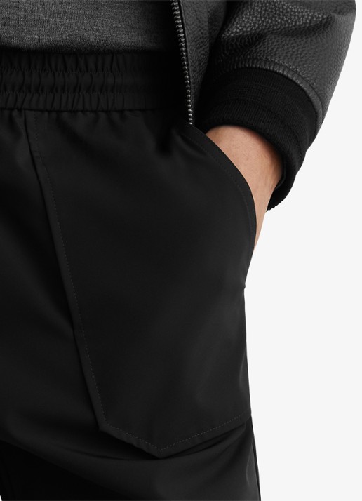 Reiss Ascend joggingbroek met opgestikte zakken - detail 3 black / zwart