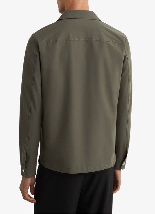 Reiss Ascend overshirt met borstzakken - detail 3 donkergroen