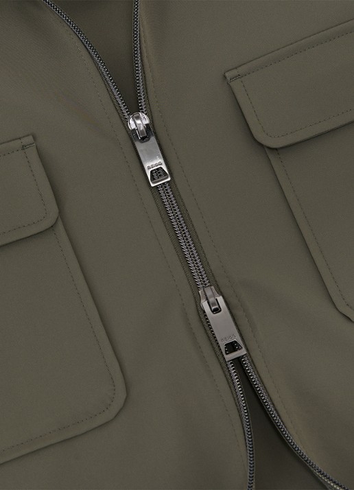 Reiss Ascend overshirt met borstzakken - detail 4 donkergroen