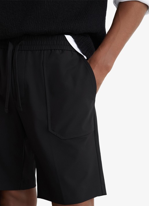Reiss Ascend straight fit korte broek met steekzakken - detail 3 black / zwart