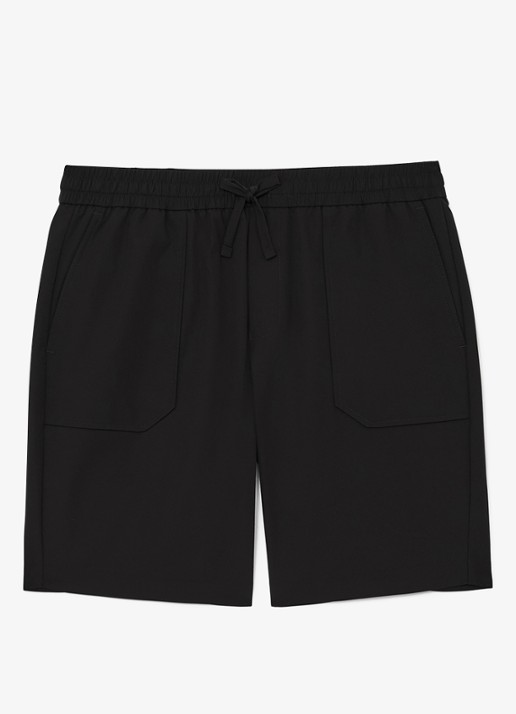 Reiss Ascend straight fit korte broek met steekzakken - voorkant black / zwart