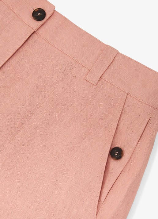 Reiss ASHBY Linen Shorts - detail 5 zalmroze