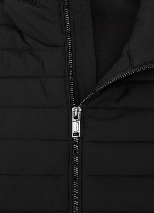 Reiss Asher jack met quilt patroon  - detail 6 black / zwart