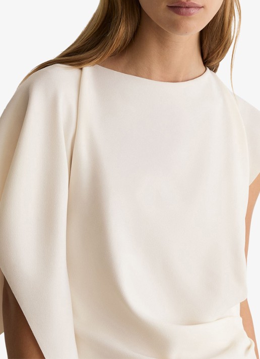 Reiss Athena mini jurk met asymmetrische zoom - detail 7 wit
