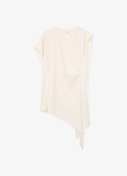 Reiss Athena mini jurk met asymmetrische zoom - voorkant wit