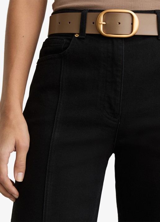 Reiss Athena riem van leer  - voorkant 2 bruin