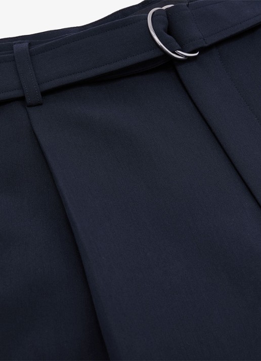 Reiss Atwell loose fit pantalon met ceintuur - detail 6 navy / blauw