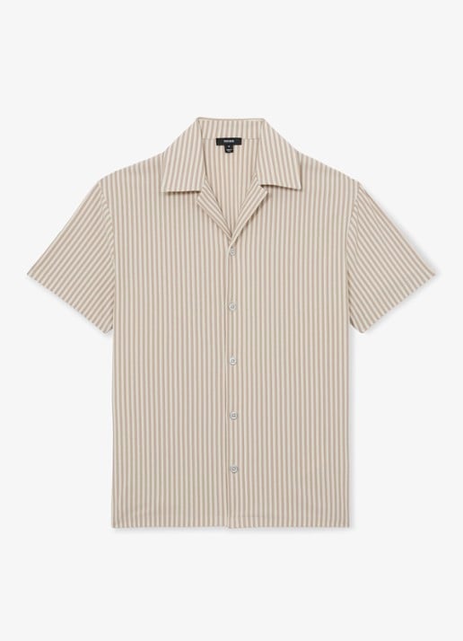 Reiss Aurelia overhemd met streepprint - voorkant 5 beige