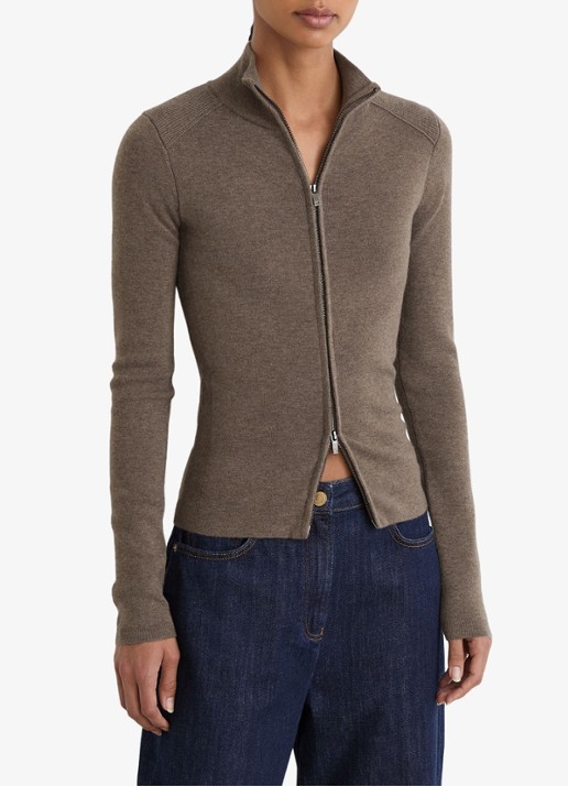 Reiss Ava fijngebreid vest in wolblend