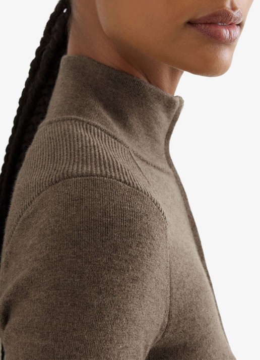 Reiss Ava fijngebreid vest in wolblend - detail 6 beige