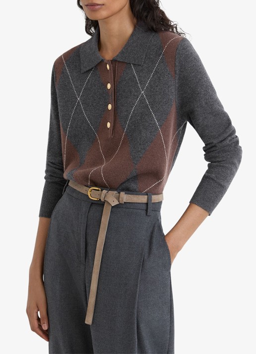Reiss Averya pullover in kasjmierblend met polokraag