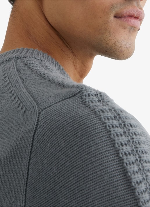 Reiss Beech fijngebreide trui in wolblend  - detail 6 lichtgroen