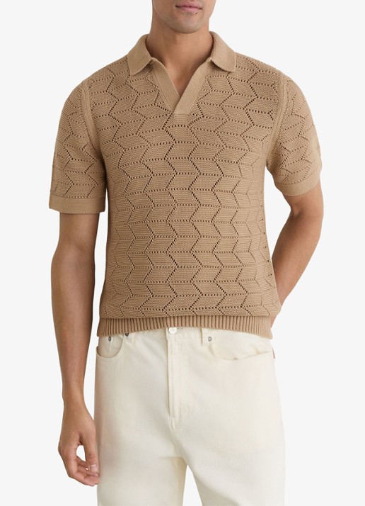 Reiss Belford regular fit polo in katoenblend