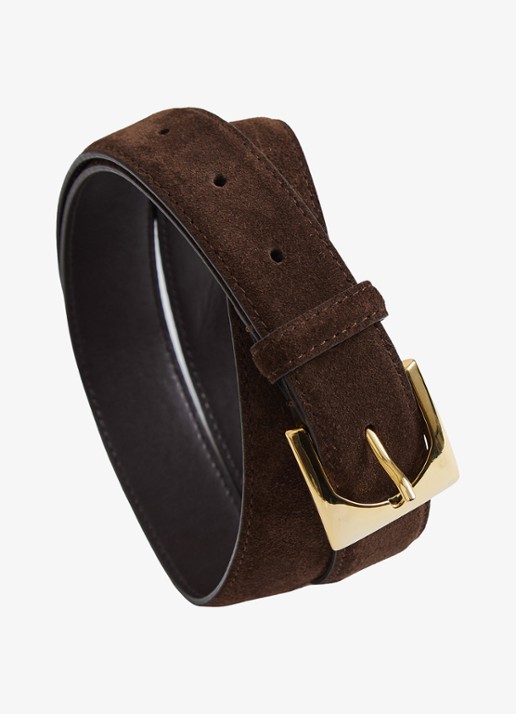 Reiss Belinda riem van suède - detail 4 hazelnootbruin