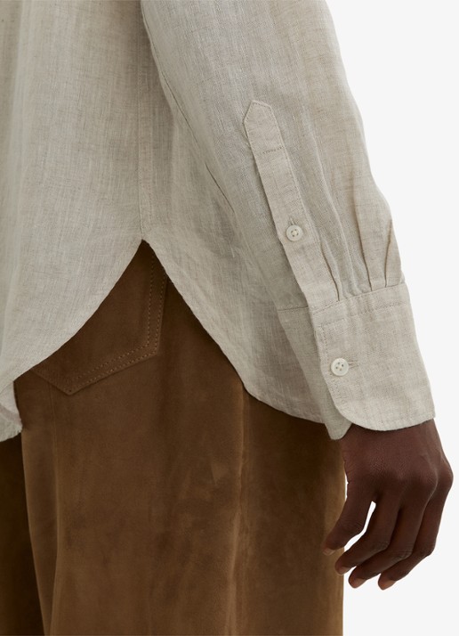 Reiss Belle blouse in linnenblend - detail 5 beige