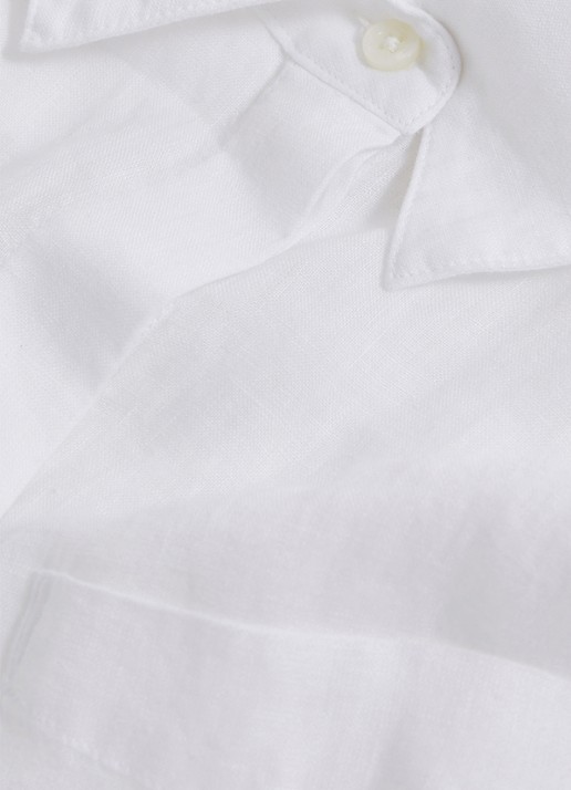 Reiss Belle blouse van linnen - detail 5 wit