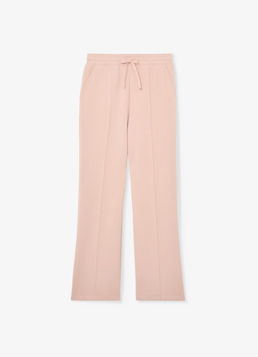 Reiss Bernie high waist straight fit joggingbroek met steekzakken - voorkant 2 roze
