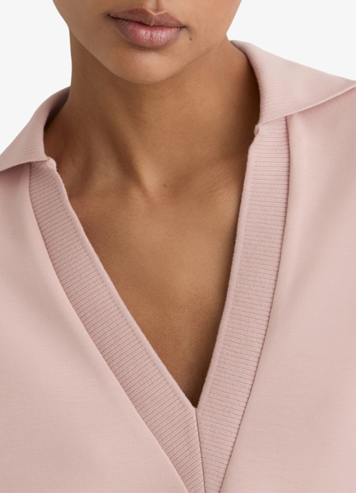 Reiss Bernie pullover met V-hals - detail 5 lichtroze