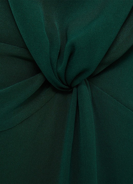 Reiss Beth midi off shoulder jurk met gedrapeerd detail - detail 7 donkergroen