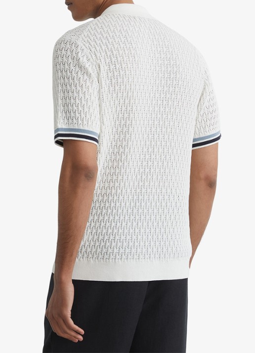 Reiss Bilsby overhemd met structuur - achterkant white / wit