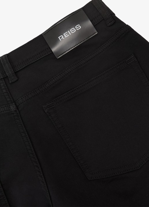 Reiss Bishopgate straight leg jeans met steekzakken - detail 5 zwart
