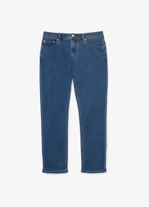 Reiss Bishopgate straight leg jeans met steekzakken - voorkant blauw