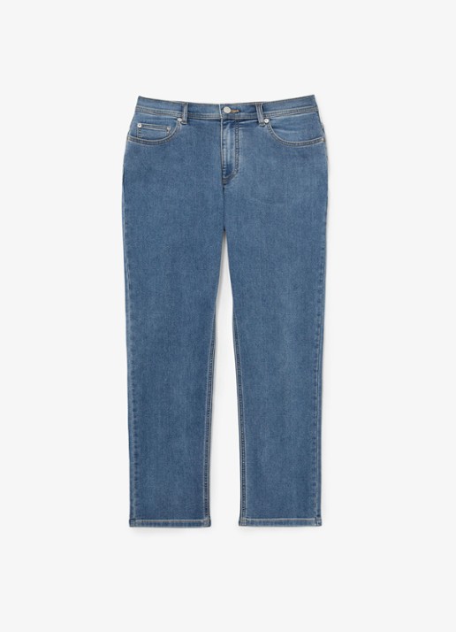 Reiss Bishopgate straight leg jeans met steekzakken - voorkant lichtblauw