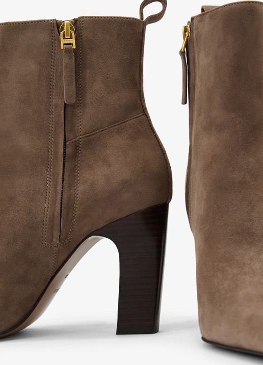 Reiss BLAKELY enkellaars van suède  - detail 4 taupe