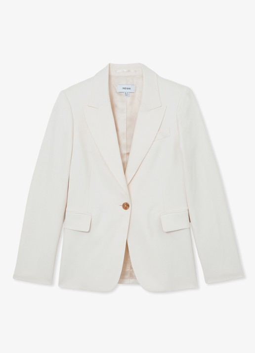 Reiss Blazer met klepzakken - voorkant 4 creme