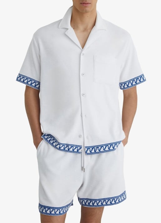 Reiss Bleeker regular fit overhemd met borduring